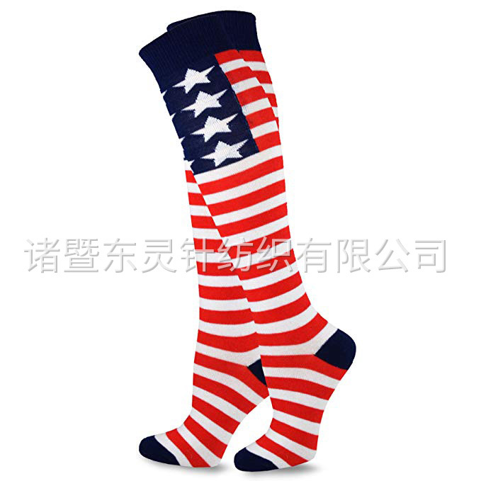 東(dōng)靈 女(nǚ)式新穎時(shí)尚 americana 及膝襪子(zǐ)2雙裝