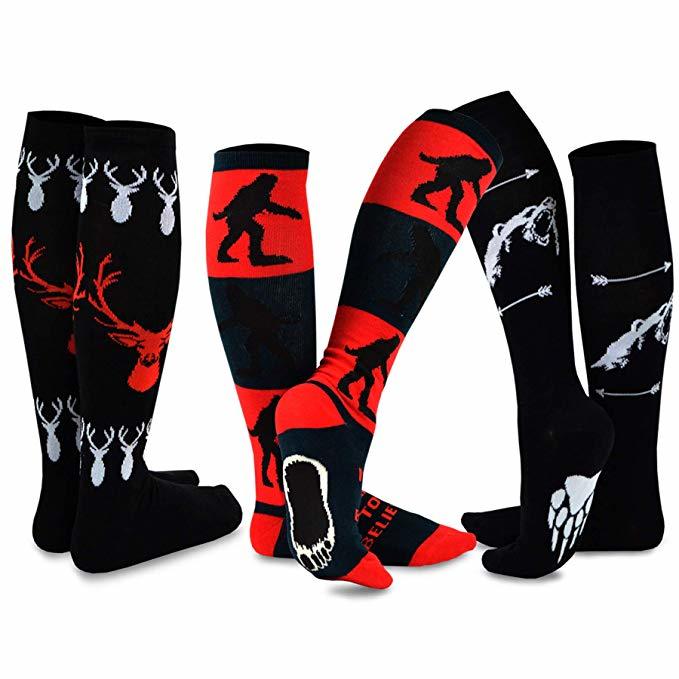 東(dōng)靈 新穎棉質及膝 FUN 襪子(zǐ)3雙裝适用(yòng)于青少(shǎo)年(nián)和(hé)女(nǚ)式