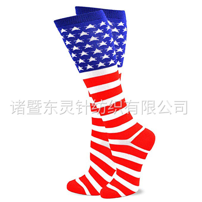 東(dōng)靈 女(nǚ)式新穎時(shí)尚 americana 及膝襪子(zǐ)2雙裝